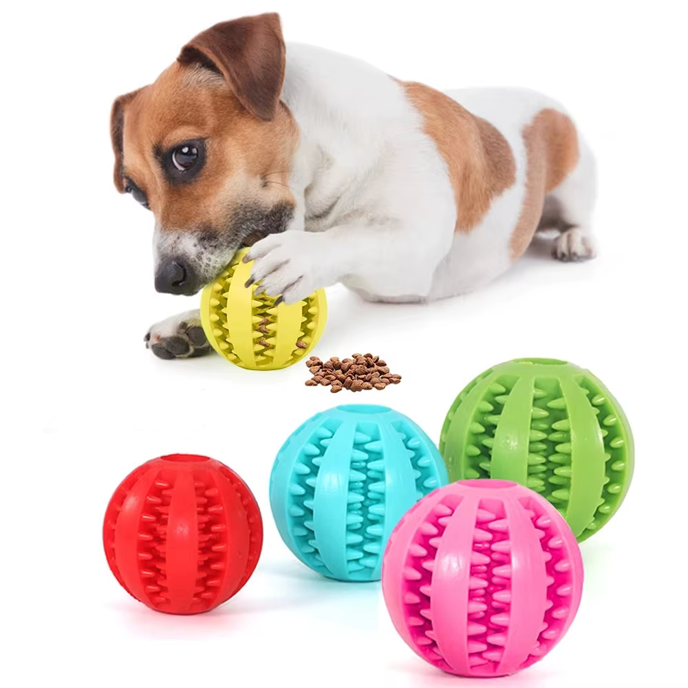 Bola de borracha para cães – Perfeito para petiscos - Filhotes e adultos