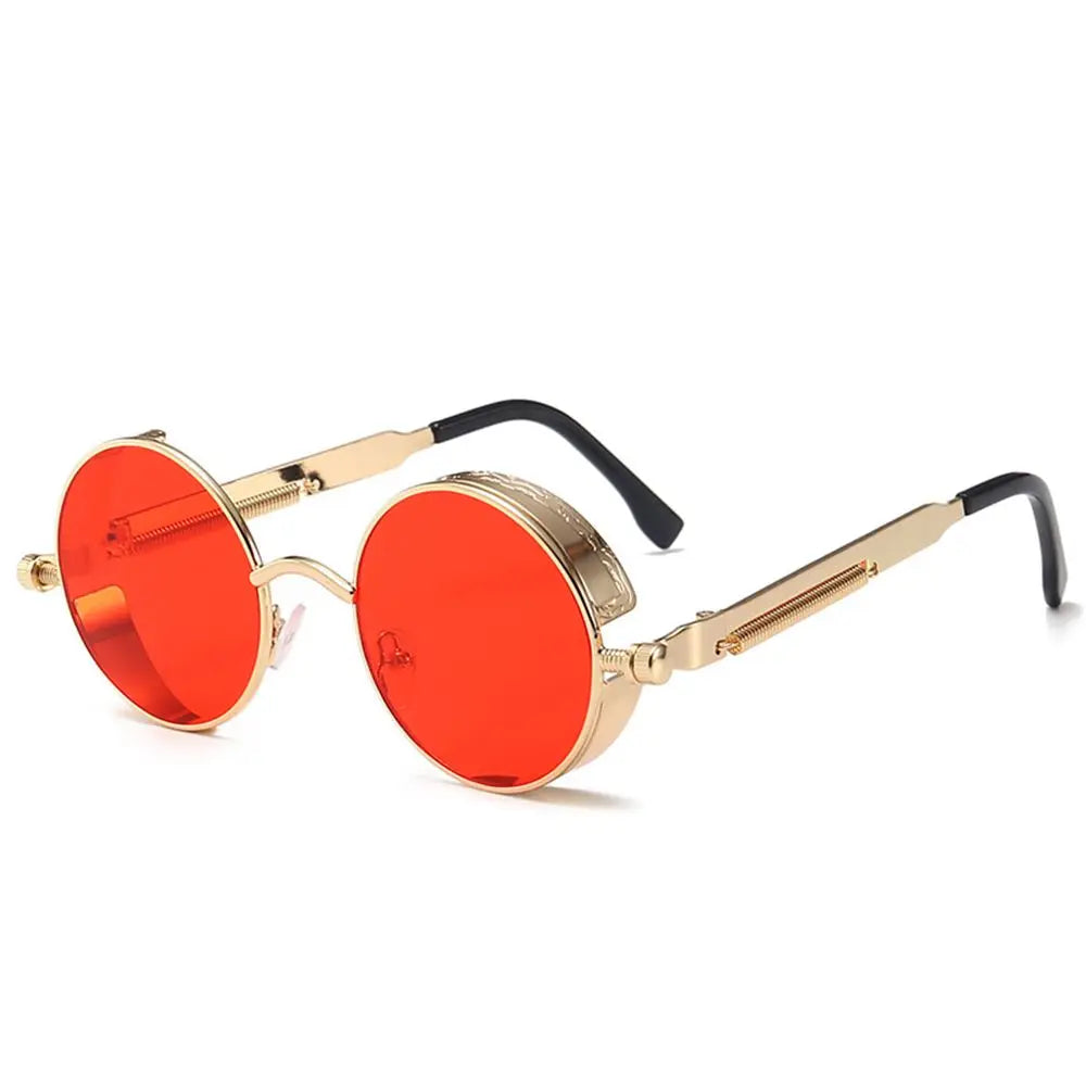 Óculos de Sol Retrô Gótico – modelo vintage com armação de metal no estilo steampunk