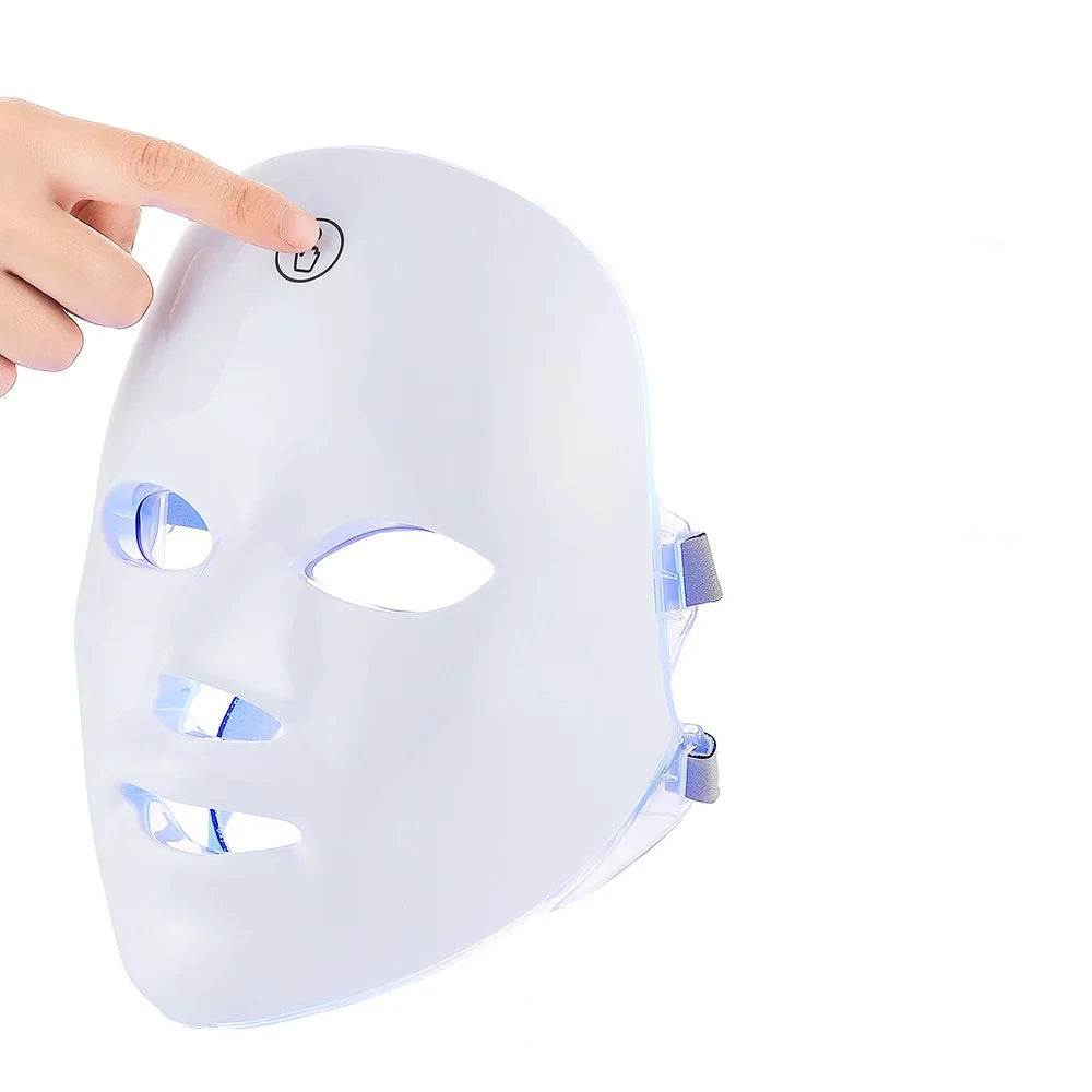 Máscara facial LED multicolorida - Modelagem facial