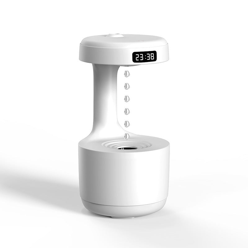 Umidificador com efeito antigravidade e névoa fria. Design moderno, silencioso e ideal para relaxar, dormir ou decorar o ambiente com estilo.