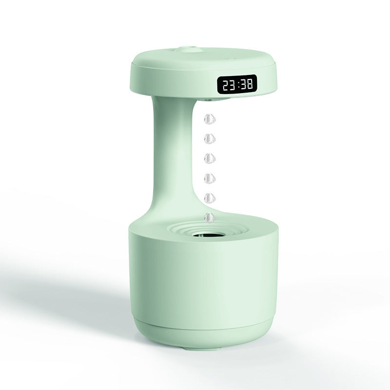 Umidificador com efeito antigravidade e névoa fria. Design moderno, silencioso e ideal para relaxar, dormir ou decorar o ambiente com estilo.
