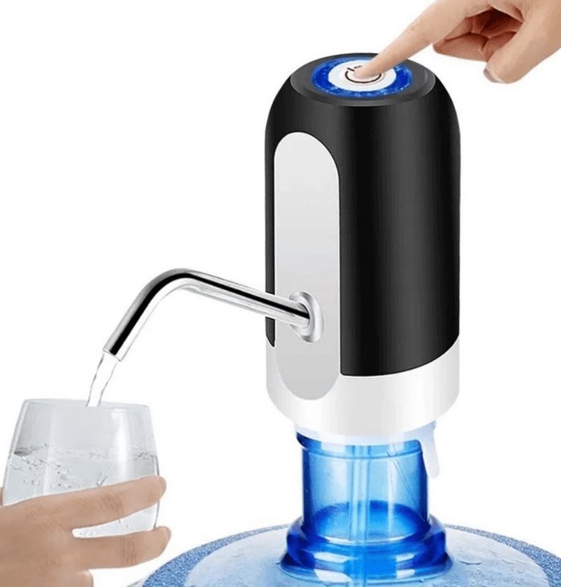 Bomba de água elétrica portátil recarregável e prática para galões.