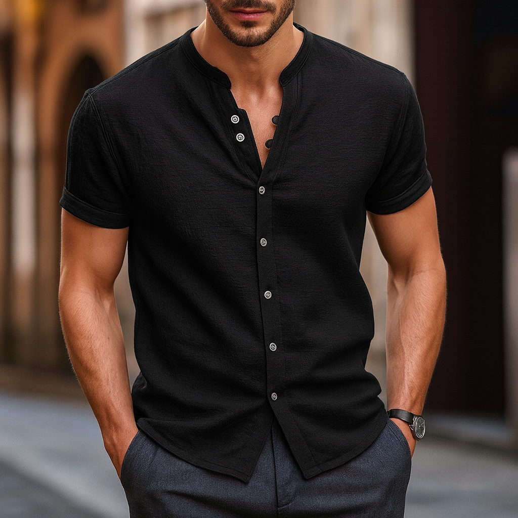 Camisa de Natal masculina confortável e estilosa para festas.