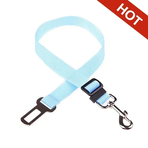 Cinto de segurança ajustável para pets, ideal para cães e gatos no carro. Encaixe universal, resistente, confortável e fácil de usar