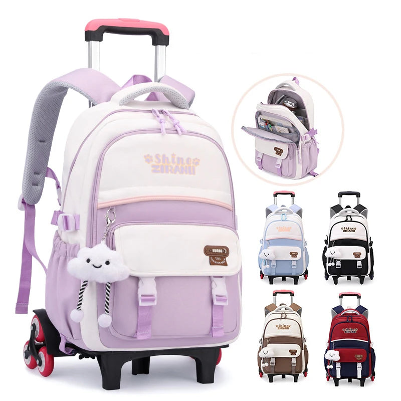 Mochila de rodinhas infantil leve, prática e divertida para crianças em viagens e passeios escolares