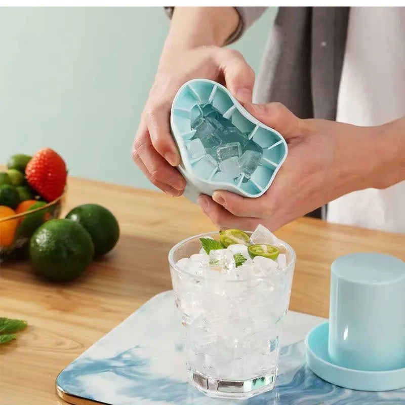 Molde de gelo em silicone flexível e reutilizável, ideal para gelo, temperos, doces e porções congeladas com liberação rápida e fácil