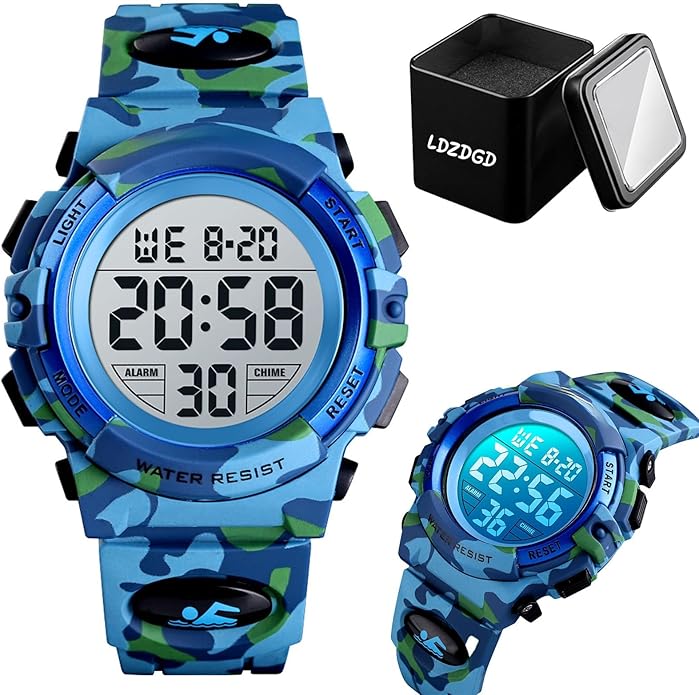 Relógio infantil colorido com mostrador fácil de ler e pulseira confortável, perfeito para aprender as horas de forma divertida.