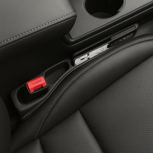 Enchedor de espaço para banco de carro, evita queda de objetos entre o banco e o console. Kit com 2 peças, fácil de instalar e lavável.