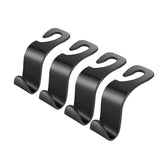 Kit com 4 ganchos para banco traseiro, ideal para pendurar bolsas, sacolas e mochilas no carro com praticidade e segurança