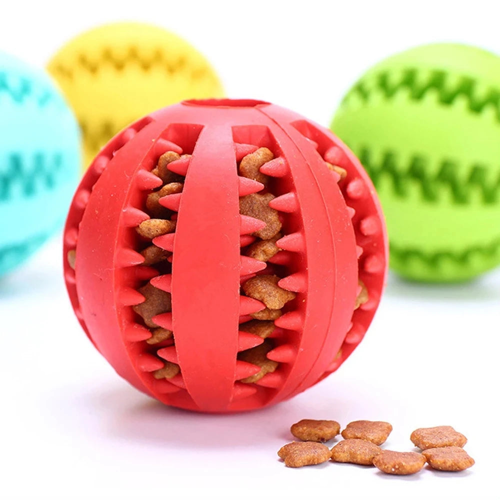 Bola de borracha para cães – Perfeito para petiscos - Filhotes e adultos