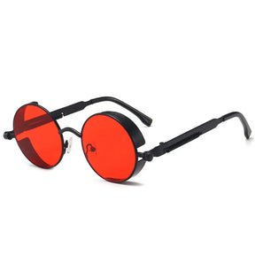 Óculos de Sol Retrô Gótico – modelo vintage com armação de metal no estilo steampunk