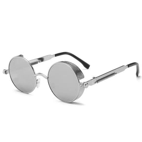 Óculos de Sol Retrô Gótico – modelo vintage com armação de metal no estilo steampunk