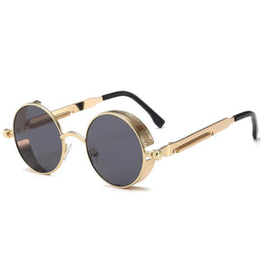 Óculos de Sol Retrô Gótico – modelo vintage com armação de metal no estilo steampunk