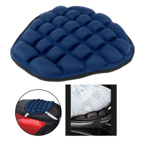 Almofada inflável para banco de moto com design ergonômico, ventilação e conforto em viagens longas