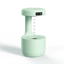 Umidificador com efeito antigravidade e névoa fria. Design moderno, silencioso e ideal para relaxar, dormir ou decorar o ambiente com estilo.