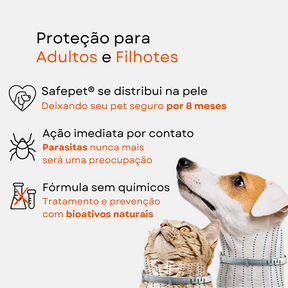 Coleira anti pulgas e carrapatos para gatos e cachorros.