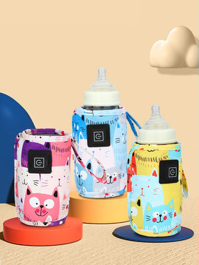 Aquecedor portátil USB para mamadeiras e bebidas, compacto, seguro e perfeito para viagens e passeios com o bebê.