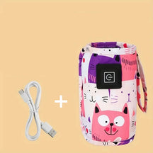 Aquecedor portátil USB para mamadeiras e bebidas, compacto, seguro e perfeito para viagens e passeios com o bebê.