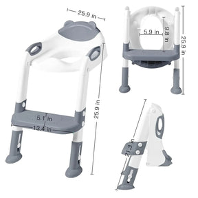 Assento sanitário infantil seguro, confortável e fácil de usar.