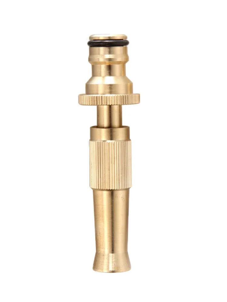 Bocal de mangueira de alta pressão com jato ajustável para limpeza.