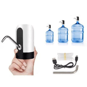 Bomba de água elétrica portátil recarregável e prática para galões.