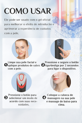 Booter Pro coreano para cuidado facial fácil e eficiente.
