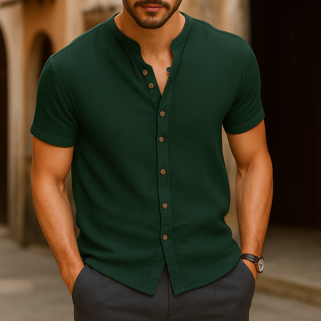 Camisa de Natal masculina confortável e estilosa para festas.