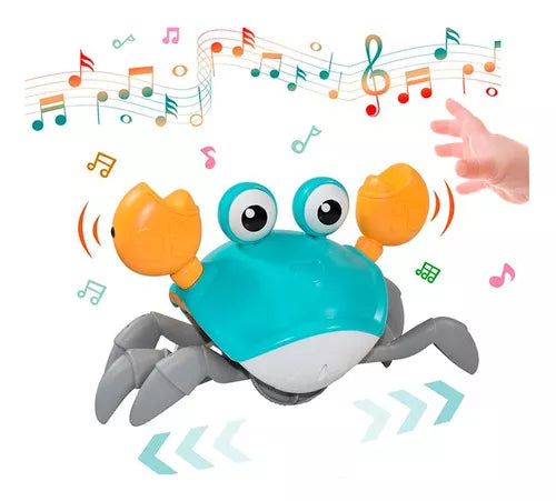 Brinquedo caranguejo interativo, divertido e educativo para crianças.