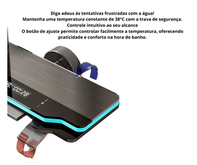 Chuveiro ducha com display de temperatura digital para banho confortável.