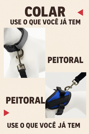 Cinto para cachorro viajar com ajuste seguro no carro.