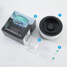 Cinzeiro com purificador de ar e filtro de carvão ativado. Elimina fumaça e odores de cigarro em segundos. Portátil, silencioso e recarregável via USB.