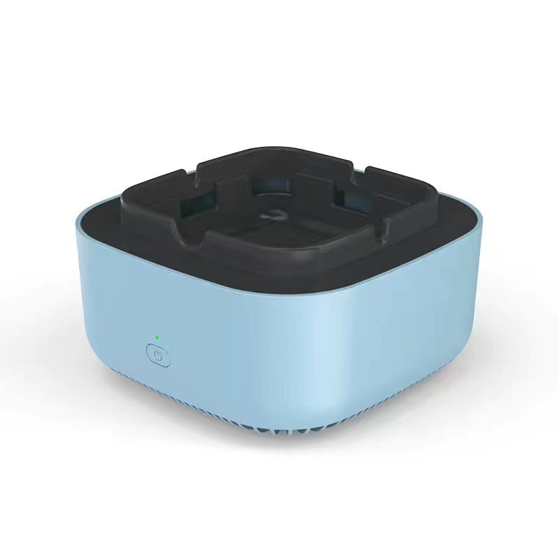 Cinzeiro com purificador de ar e filtro de carvão ativado. Elimina fumaça e odores de cigarro em segundos. Portátil, silencioso e recarregável via USB.