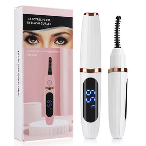 Curvador de cílios elétrico portátil com aquecimento rápido e resultado lifting natural. Seguro, recarregável e ideal para uso diário.