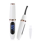 Curvador de cílios elétrico portátil com aquecimento rápido e resultado lifting natural. Seguro, recarregável e ideal para uso diário.