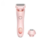 Depilador elétrico 2 em 1 recarregável, com cabeças para corpo e precisão. Indolor, compacto, seguro e ideal para depilação sem sofrimento.