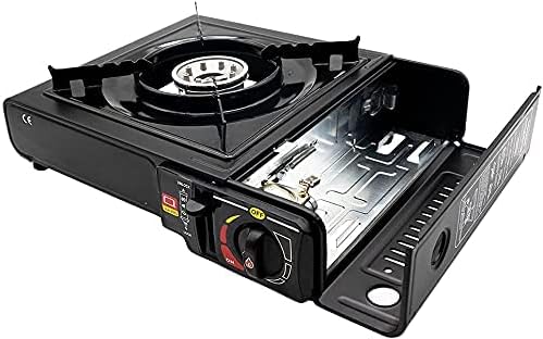 Fogão portátil a gás com ignição automática, leve e eficiente