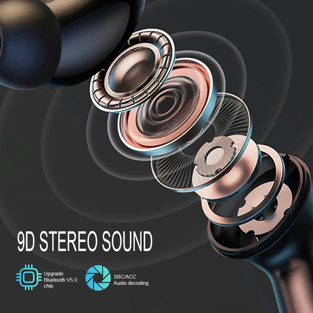 Fone sem fio Bluetooth confortável com som de qualidade.