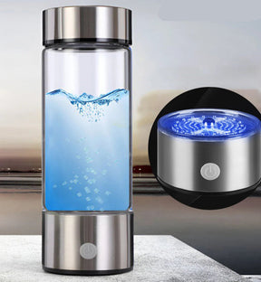 Garrafa portátil de hidrogênio molecular para purificação de água.