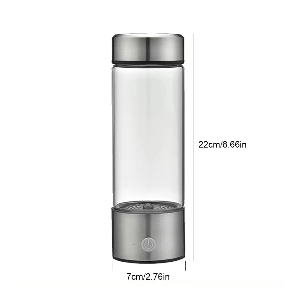 Garrafa portátil de hidrogênio molecular para purificação de água.