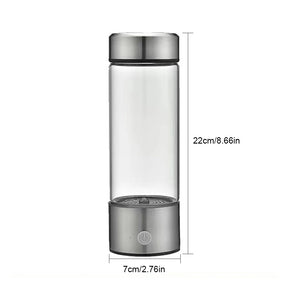 Garrafa portátil de hidrogênio molecular para purificação de água.