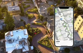 GPS compatível com Apple e Android, portátil e preciso.