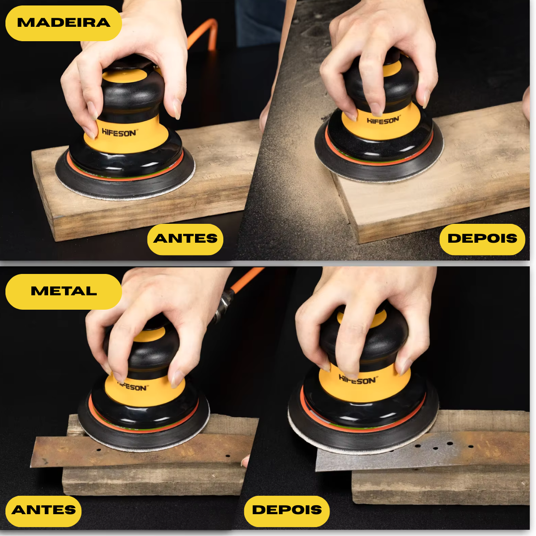 Lixadeira elétrica potente e prática para acabamento profissional.