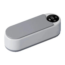 Máquina ultrassônica portátil para limpeza de joias, óculos e acessórios. Vibração de alta frequência que remove sujeira sem danificar os itens.
