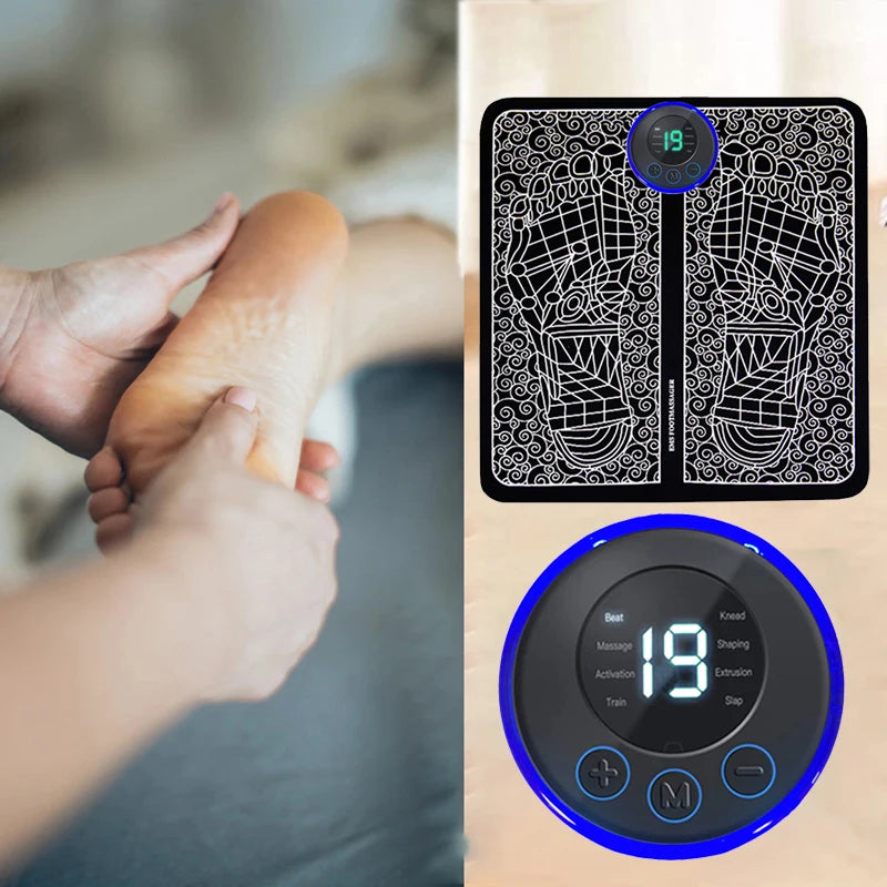 Massageador de pés elétrico para alívio e relaxamento diário.