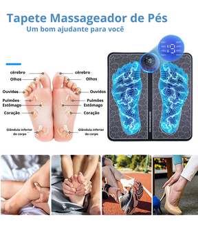 Massageador de pés elétrico para alívio e relaxamento diário.
