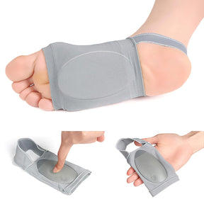 Meia de compressão OrthoFit preta, ideal para aliviar fascite plantar e esporão com conforto, respirabilidade e suporte ortopédico diário