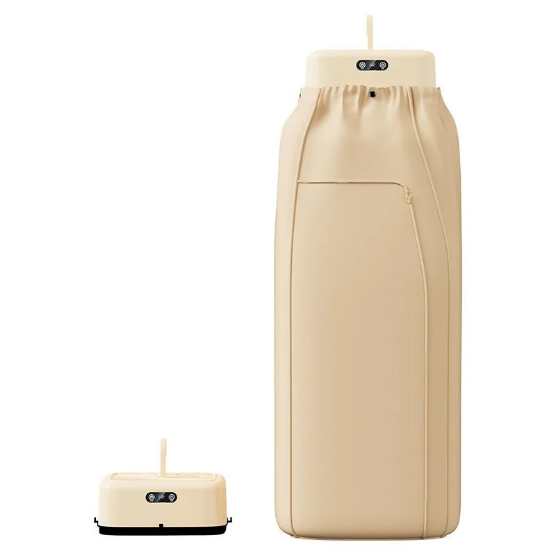 Mini secador portátil dobrável com bico direcionador, ideal para secagem rápida em casa ou viagens. Compacto, leve e com controle de temperatura.