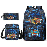 Mochila infantil Patrulha Canina com estampa colorida dos filhotes, material poliéster resistente, alças acolchoadas, bolsos laterais e design divertido, ideal para escola.