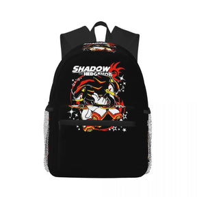 Mochila Sonic azul com ouriço hedgehog em pose dinâmica, alças acolchadas e detalhes 3D, perfeita para escola e fãs de games.