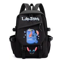 Mochila escolar fofa do Stitch da Disney, azul com orelhas 3D, resistente e confortável para crianças
